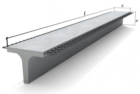 Балки мостовые железобетонные